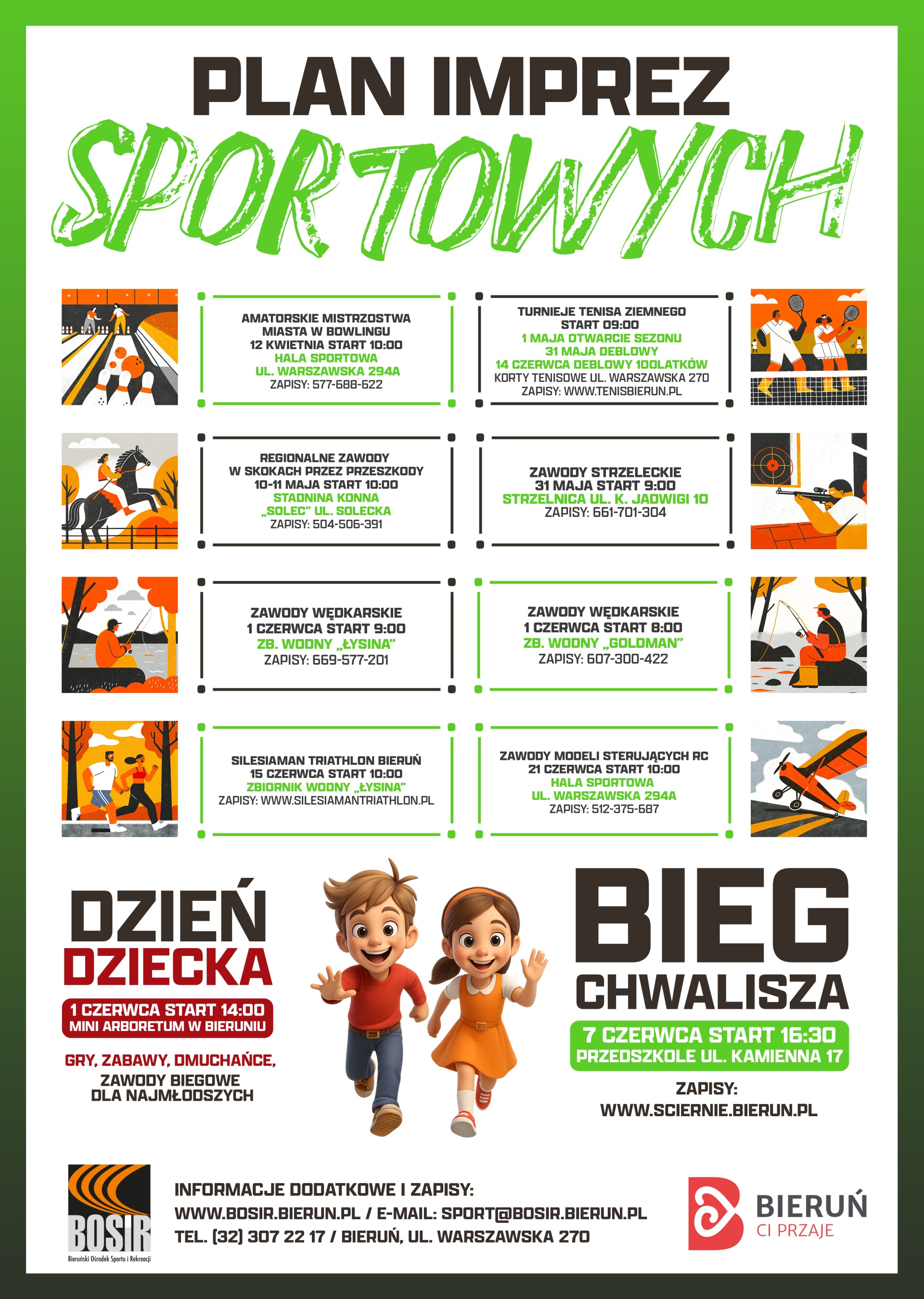 Plan imprez sportowych w II kwartale 2025 roku.